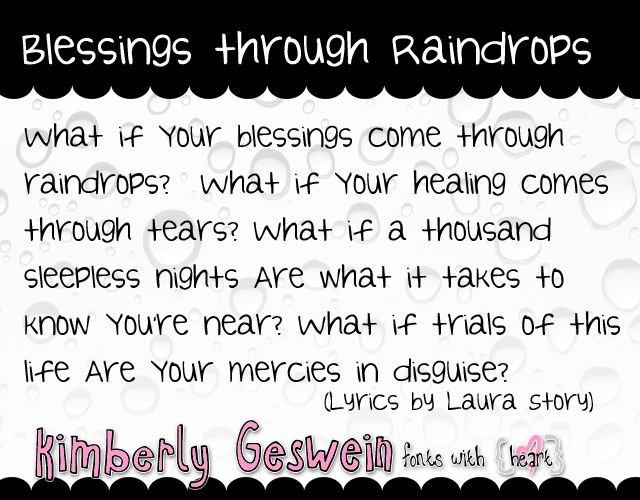 Blessings through Raindrops illustration 1