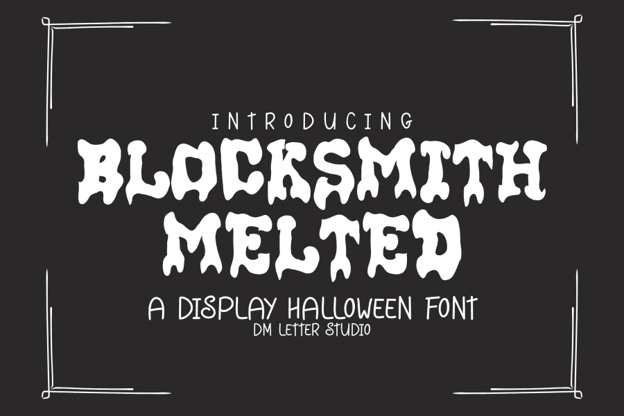 Locksmith Font Blocksmith Melted Font · 1001 Fonts