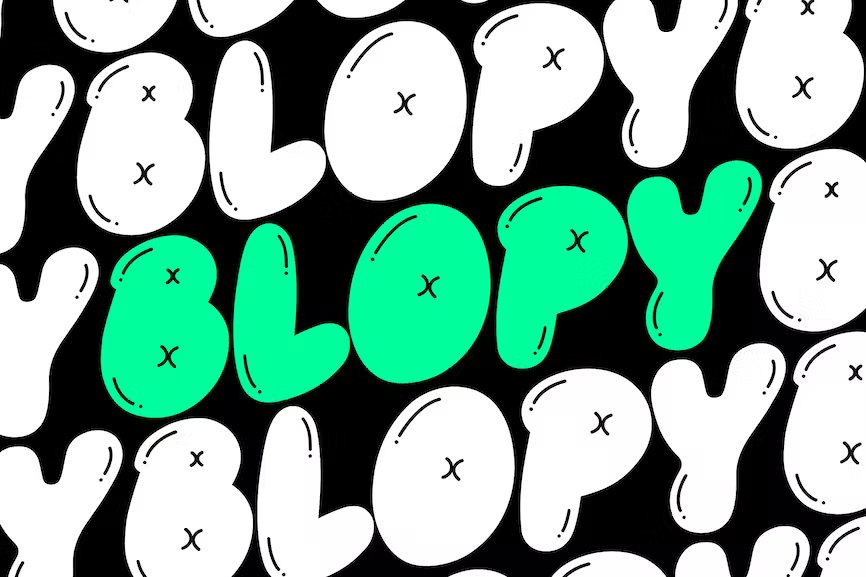 Blopy Font illustration 4