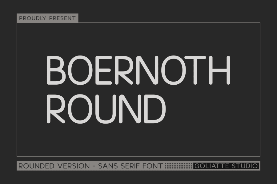Rounded Informal Font Boernoth Round Font · 1001 Fonts