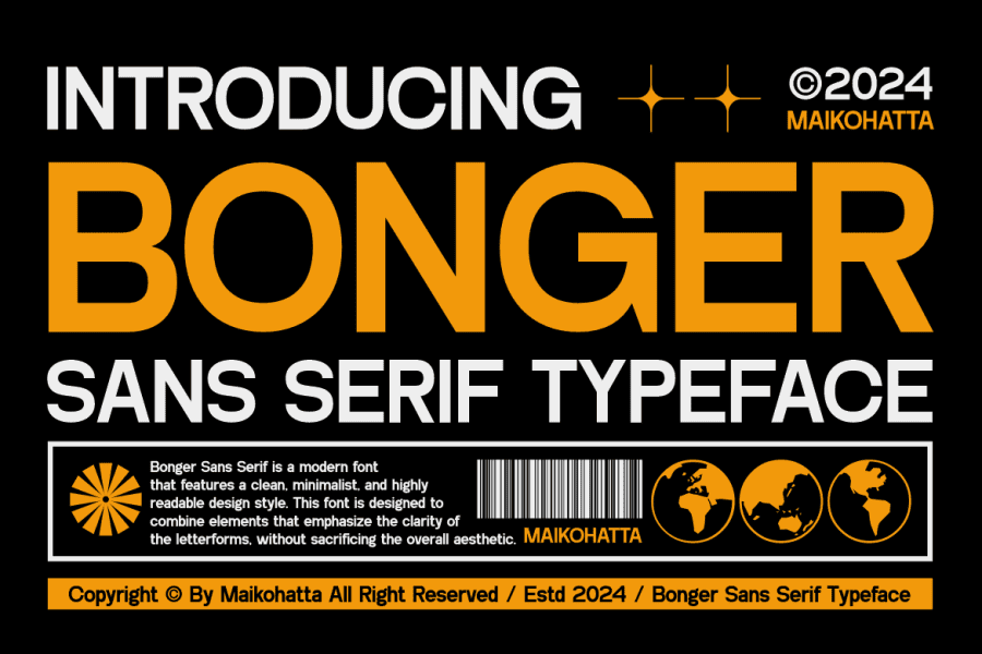 BONGER Font · 1001 Fonts