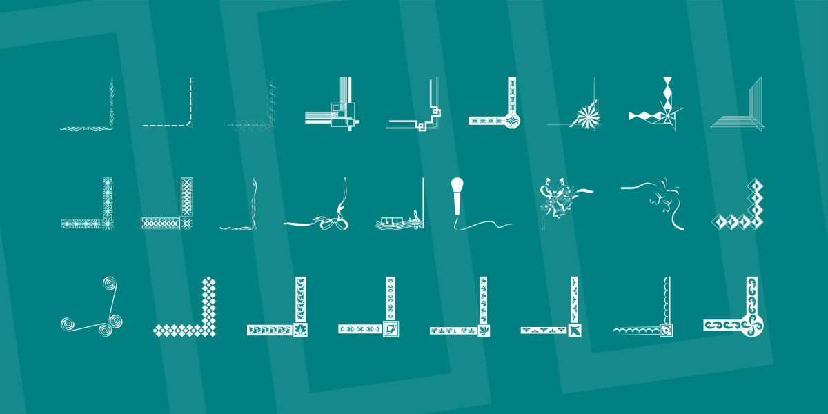 Border Corners Font · 1001 Fonts