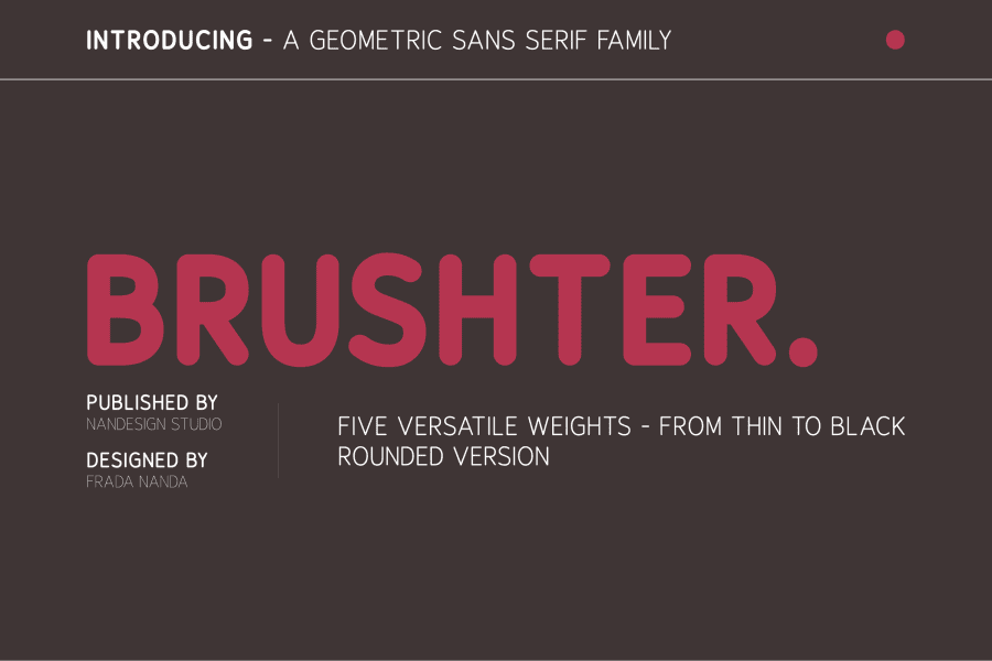 Stringer Font Rounded Brushter Rounded Font Family · 1001 Fonts