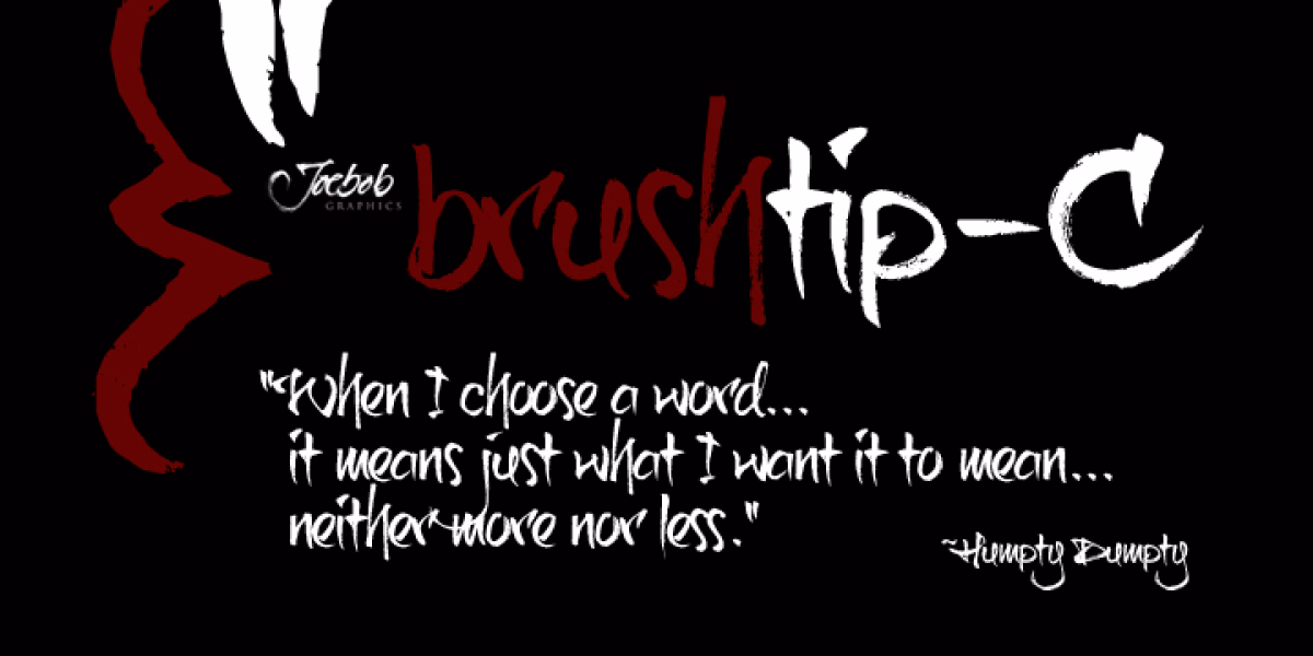 brushTip-C by JOEBOB graphics — Free Font Download | NoBadFonts