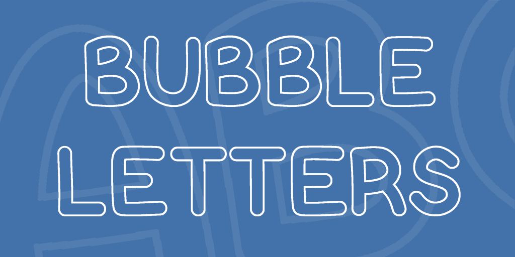 Bubble Letters illustration 2