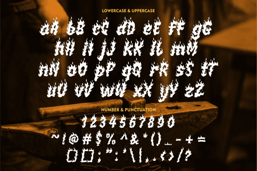 BURNING HAMMER Font · 1001 Fonts