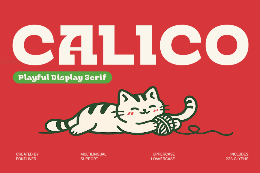 Large Fancy Script Letters Calico DEMO Font · 1001 Fonts