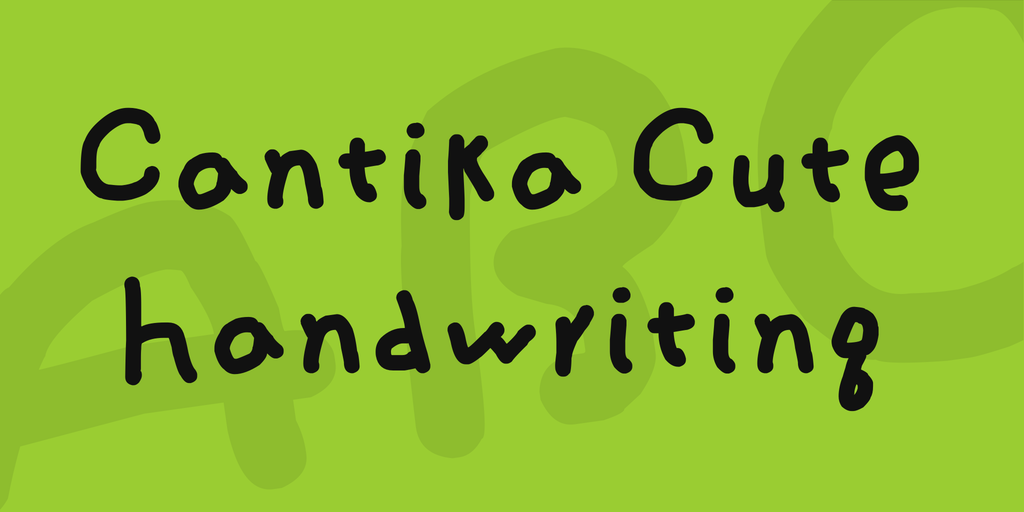 Cantika Cute Handwriting illustration 1