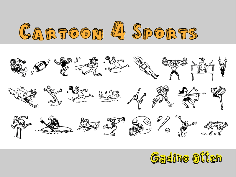 Cartoon 4 Sports illustration 1