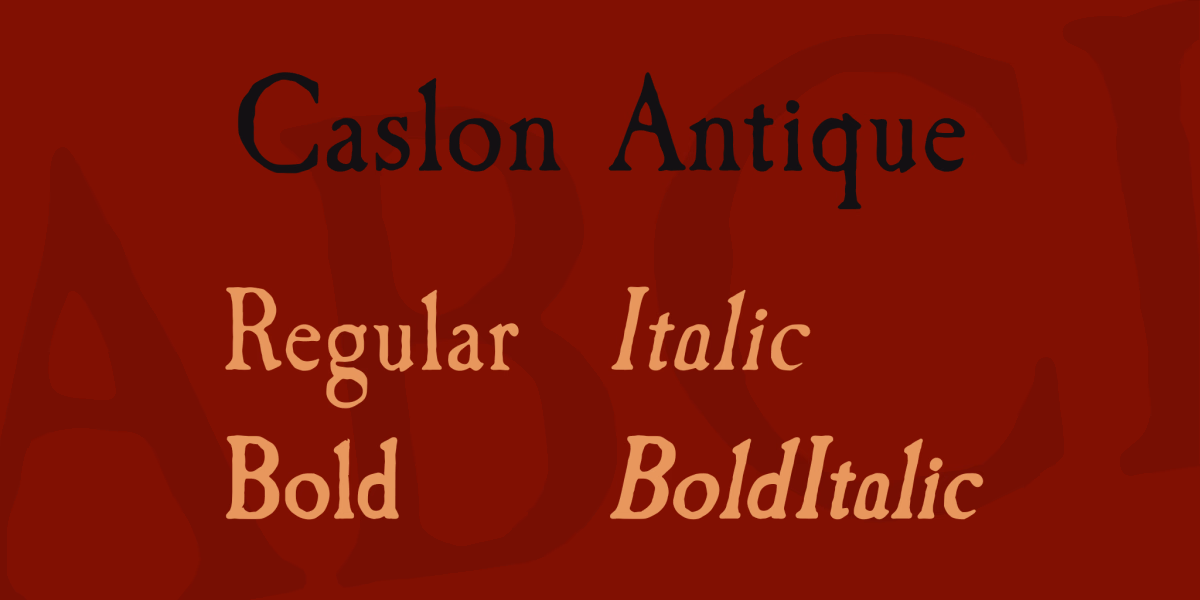 caslon antique font 1 large