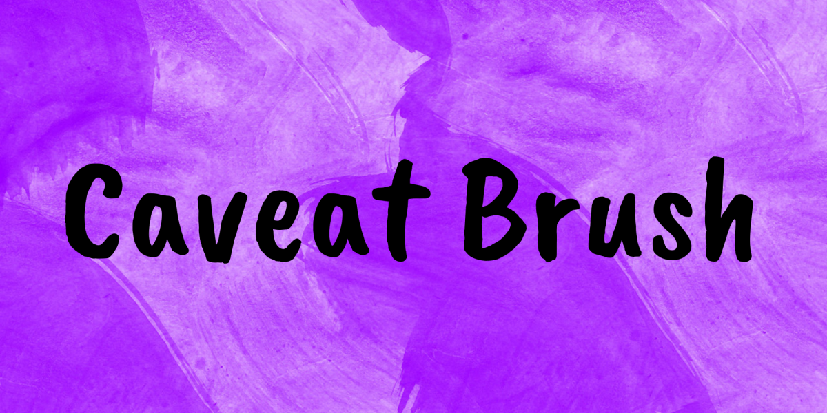 Caveat Brush Font 1001 Fonts