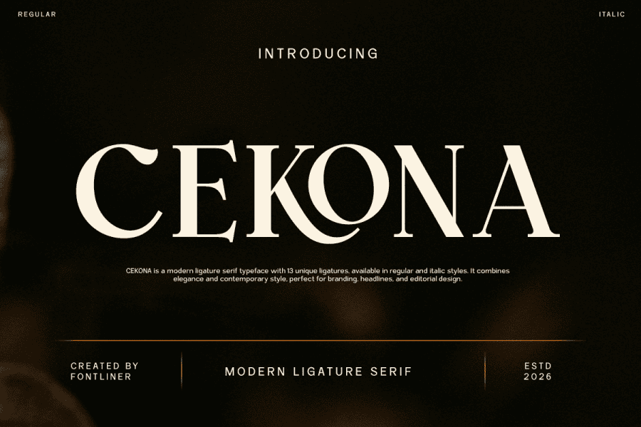 Large Fancy Script Letters Cekona DEMO Font · 1001 Fonts