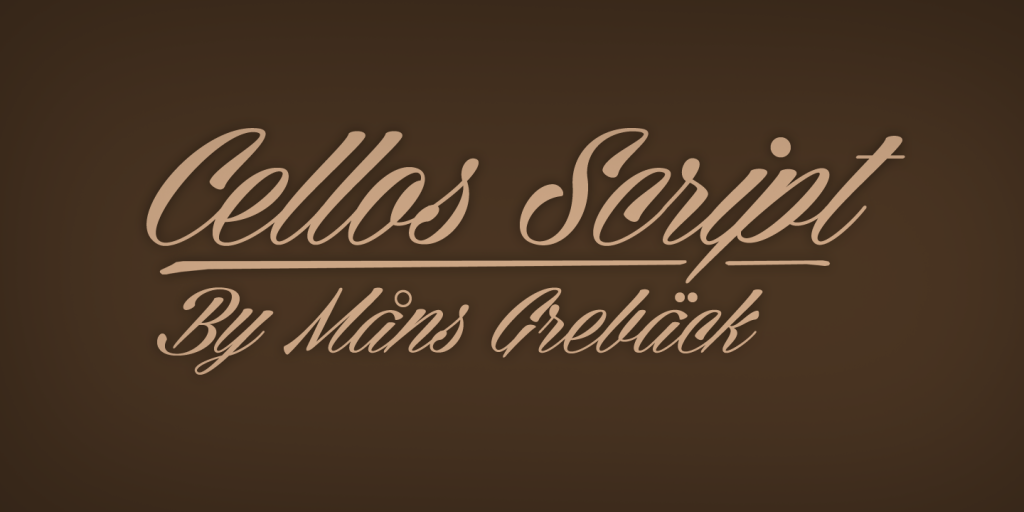 Cellos Script Personal Use Only illustration 2