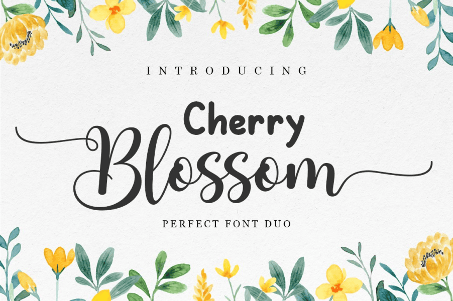 Cherry Blossom Font Family · 1001 Fonts