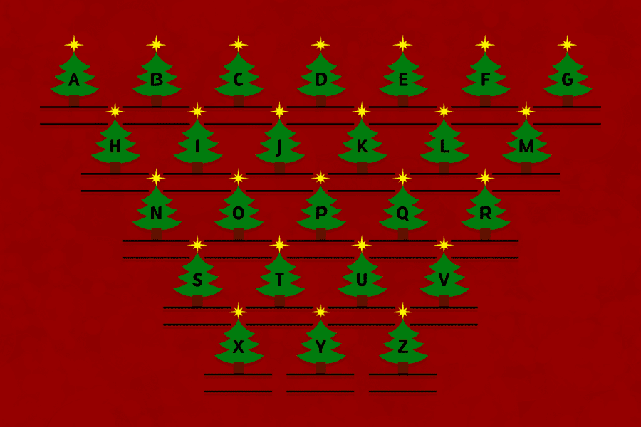 Christmas Monogram illustration 3