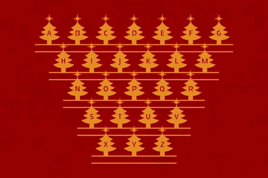 Christmas Monogram illustration 4