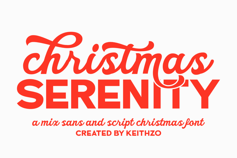 Cute Display Lettering Christmas Serenity Demo Font · 1001 Fonts