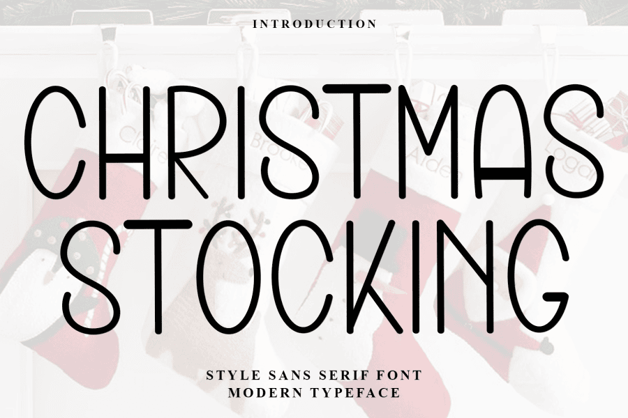 Stocking Font Christmas Stocking Font · 1001 Fonts