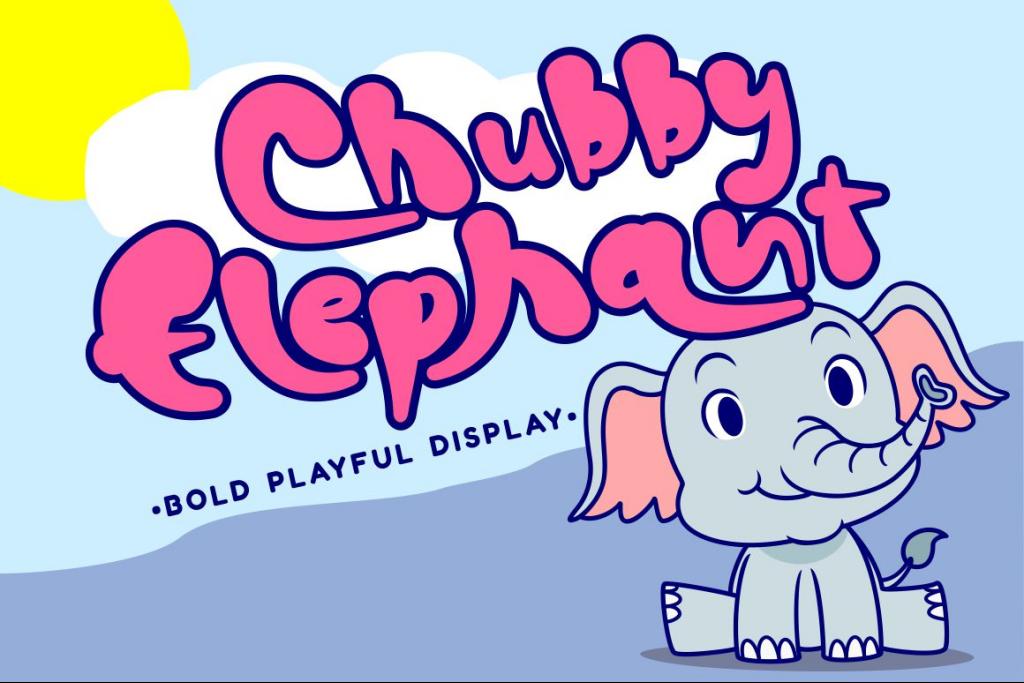 Chubby Elephant illustration 2
