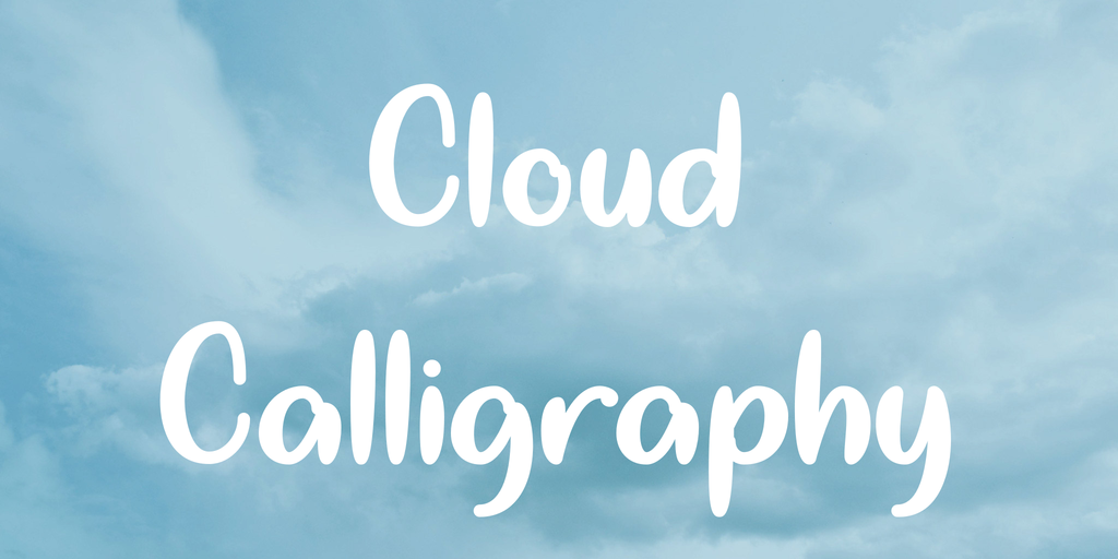 Cloud Calligraphy illustration 2