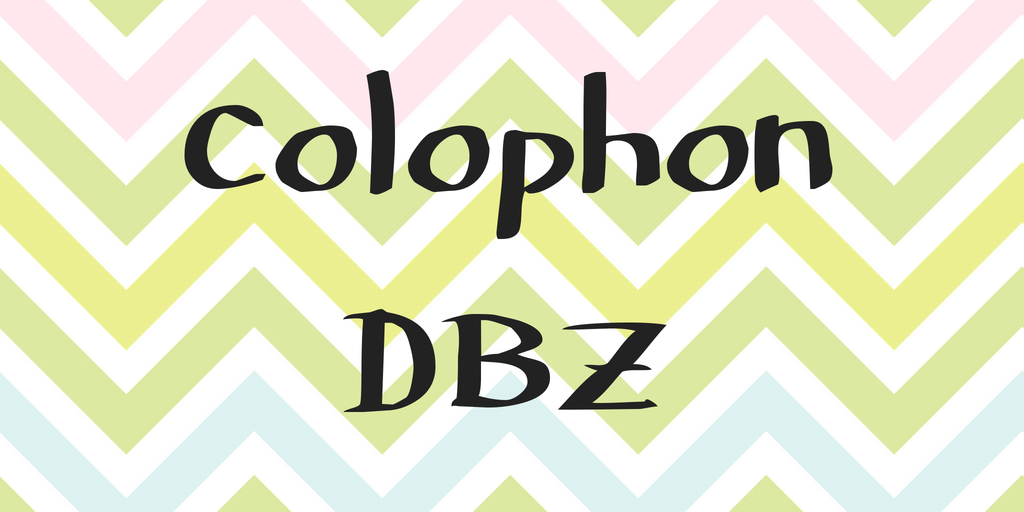 Colophon DBZ illustration 1