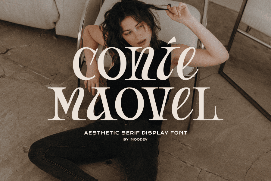 Large Fancy Script Letters Conie Maovel Font · 1001 Fonts