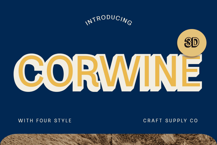 Corwine Extrude Right Demo Font · 1001 Fonts