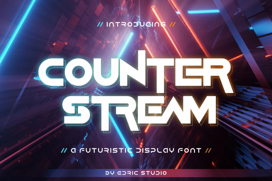 Counter Stream Demo Font · 1001 Fonts