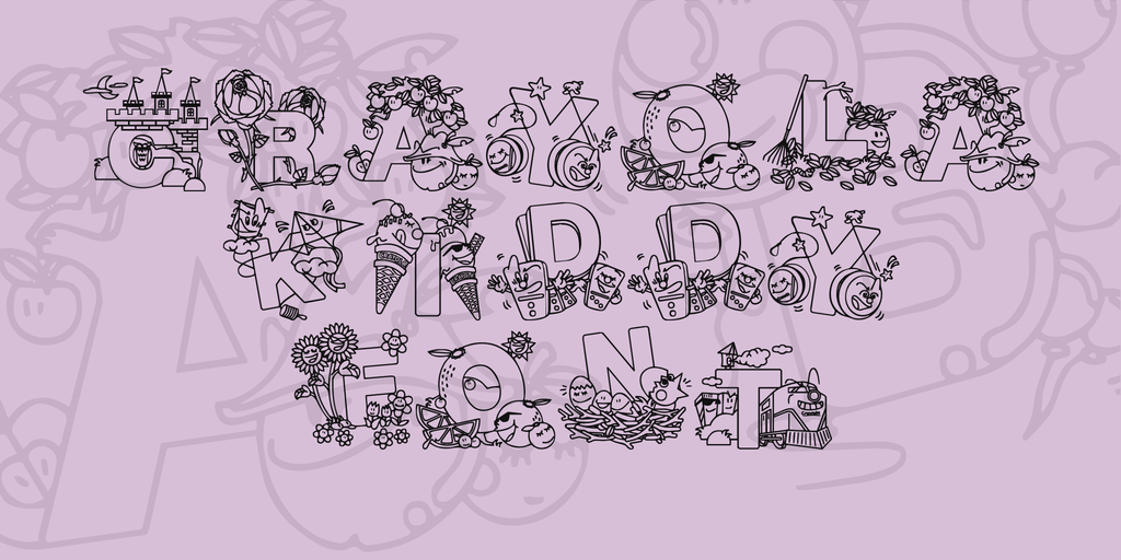 Crayola Kiddy Font illustration 3