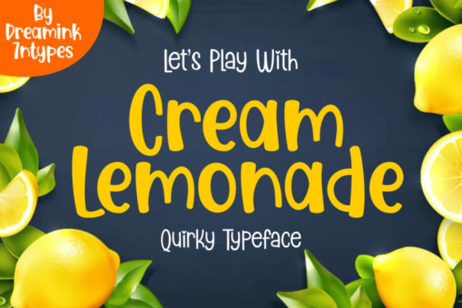 Cute Display Lettering Cream Lemonade Font · 1001 Fonts