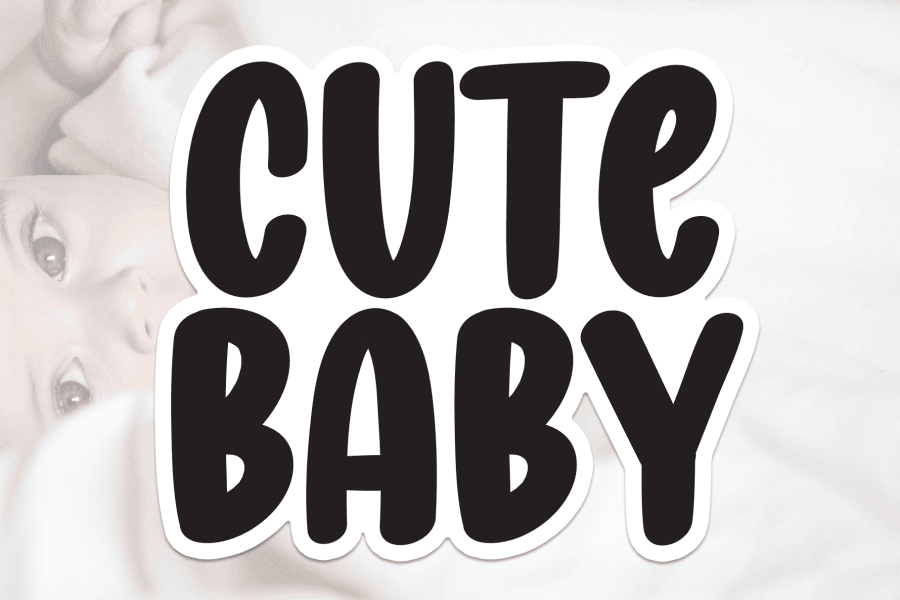 Baby Lettering Design Cute Baby Font · 1001 Fonts