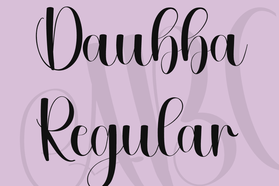 Doaba Lettering Daubba Font · 1001 Fonts