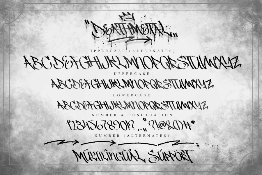 Deathmetal Demo Font · 1001 Fonts