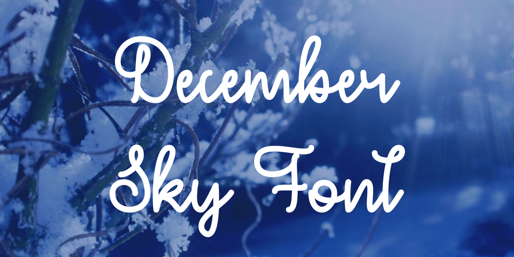December Sky Font illustration 2