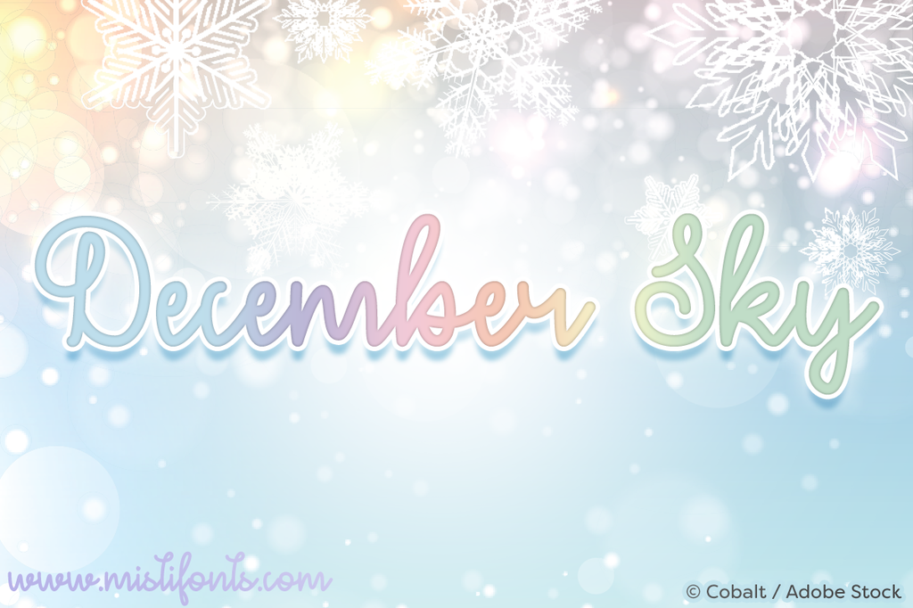 December Sky Font illustration 6