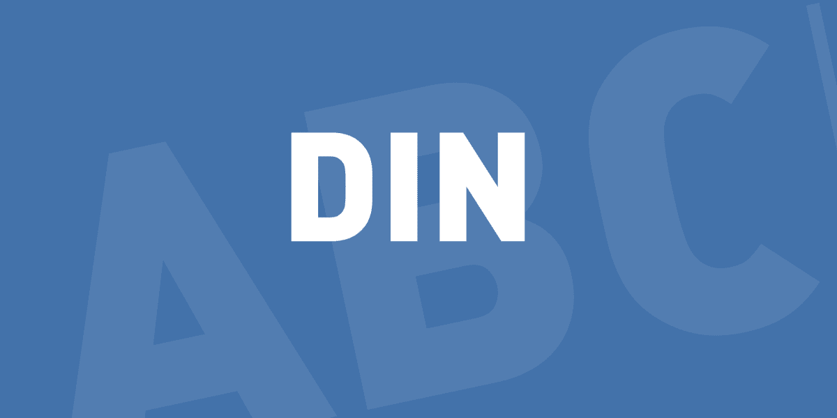 DIN Font · 1001 Fonts