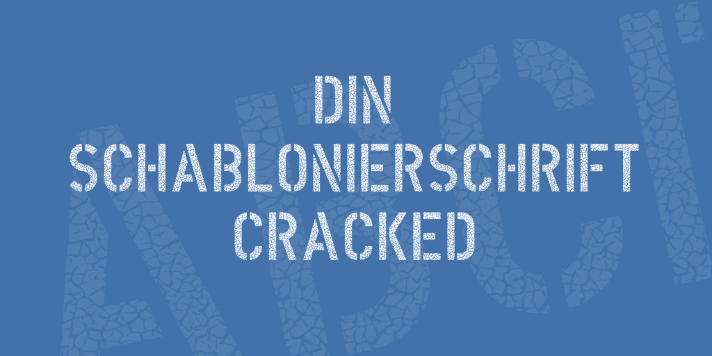 DIN Schablonierschrift Cracked illustration 1