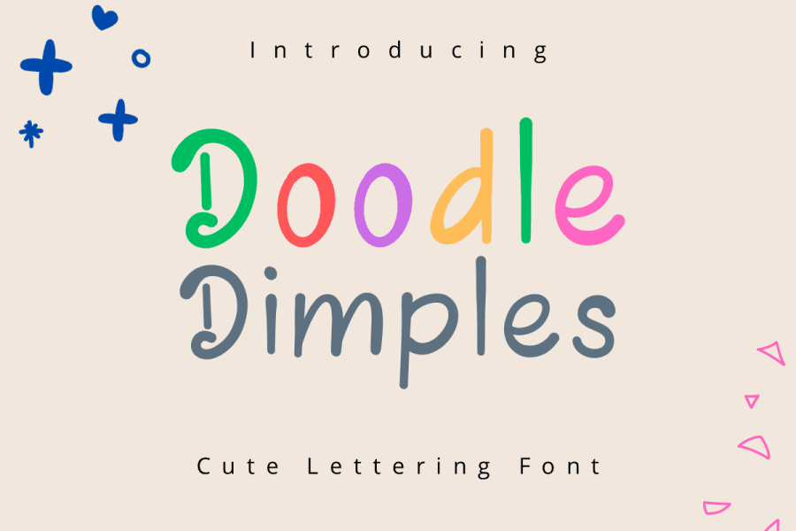 Dimple Text Doodle Dimples Font · 1001 Fonts