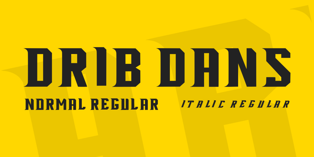 Drib Dans Font Family · 1001 Fonts