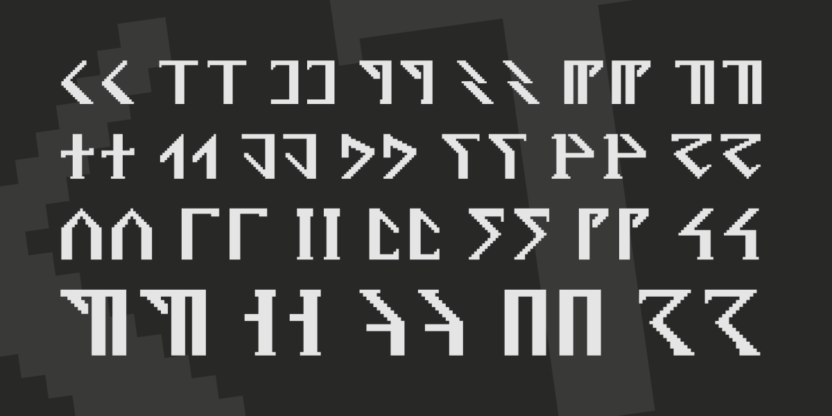 DWARF ALPHABET DND5.0 Font · 1001 Fonts