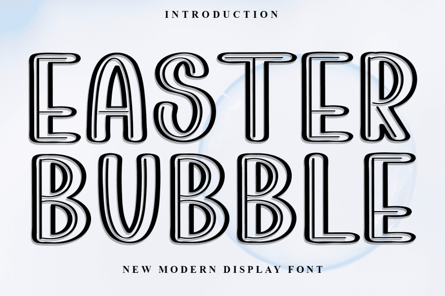 Easter Raffle Bubble Text Easter Bubble Font · 1001 Fonts