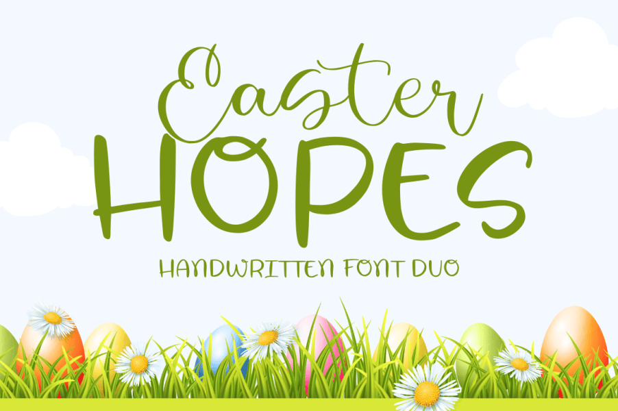 Easter Script Sign Easter Hopes Script Font · 1001 Fonts