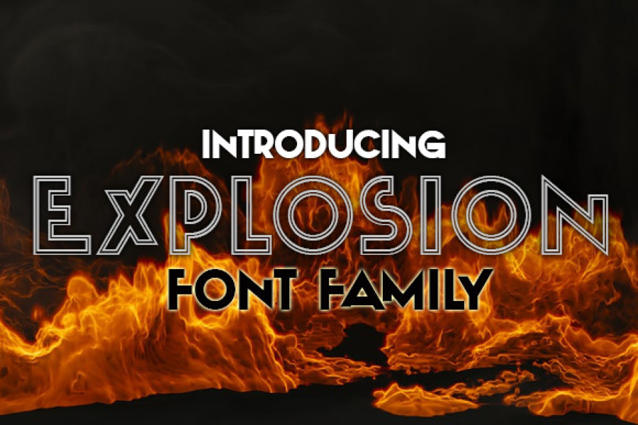Explosion Font Family · 1001 Fonts