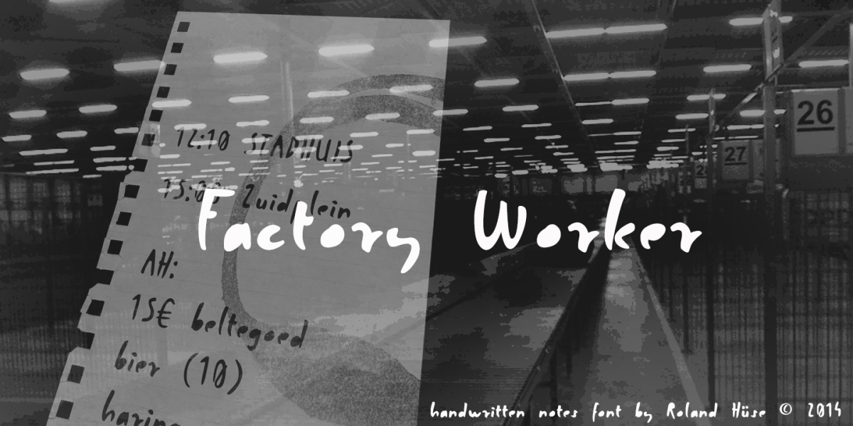 Factory Worker Font · 1001 Fonts