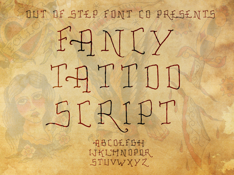 Fancy Tattoo Script illustration 1