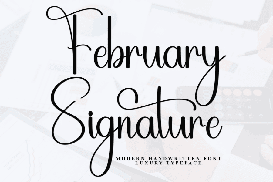 February Signature Font · 1001 Fonts