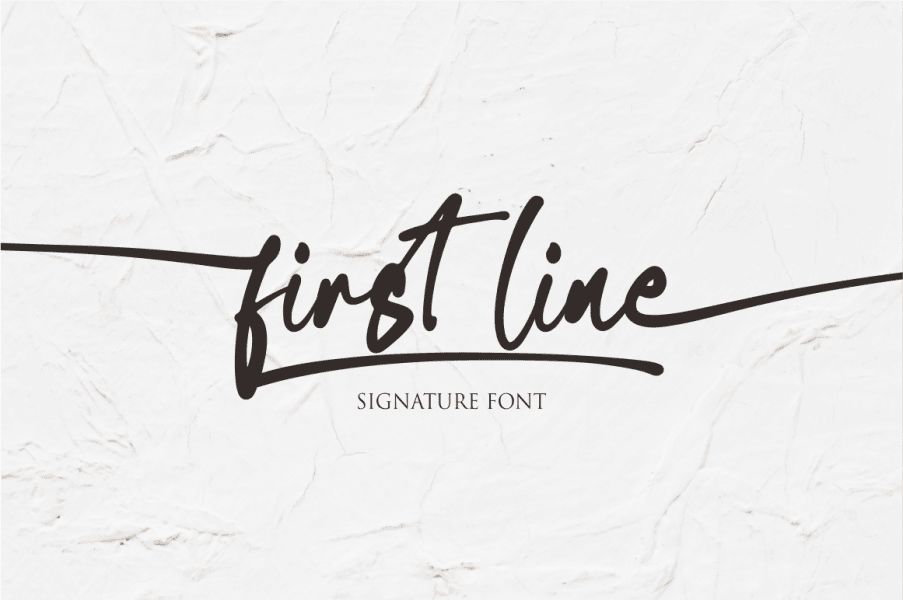 Letter First Line First Line Font · 1001 Fonts