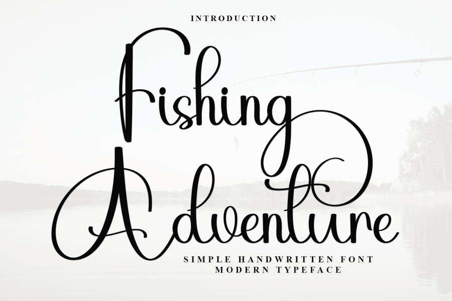 Font Fishing Rods Fishing Adventure Font · 1001 Fonts