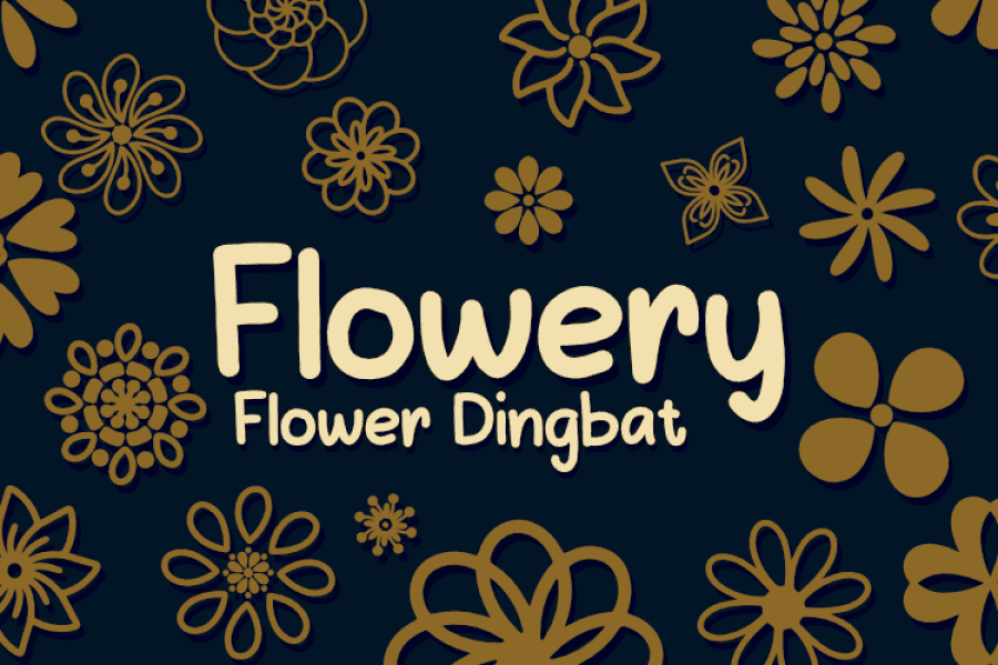 Flowery Font 1001 Fonts