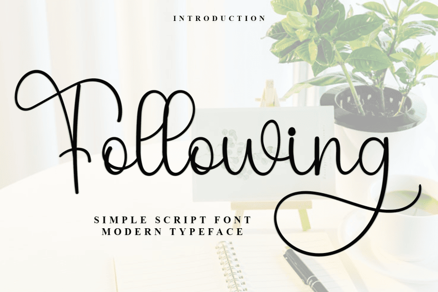Follower Font Style Following Font · 1001 Fonts